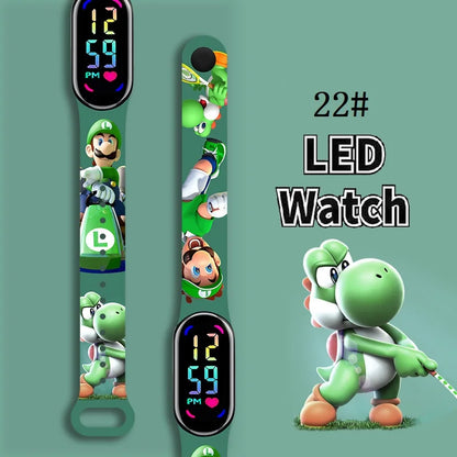 Kids LED Watch Touch Control Digital Watch Silicone Strap Waterproof Sport Wristwatch for Boys Girls Children Birthday Gift