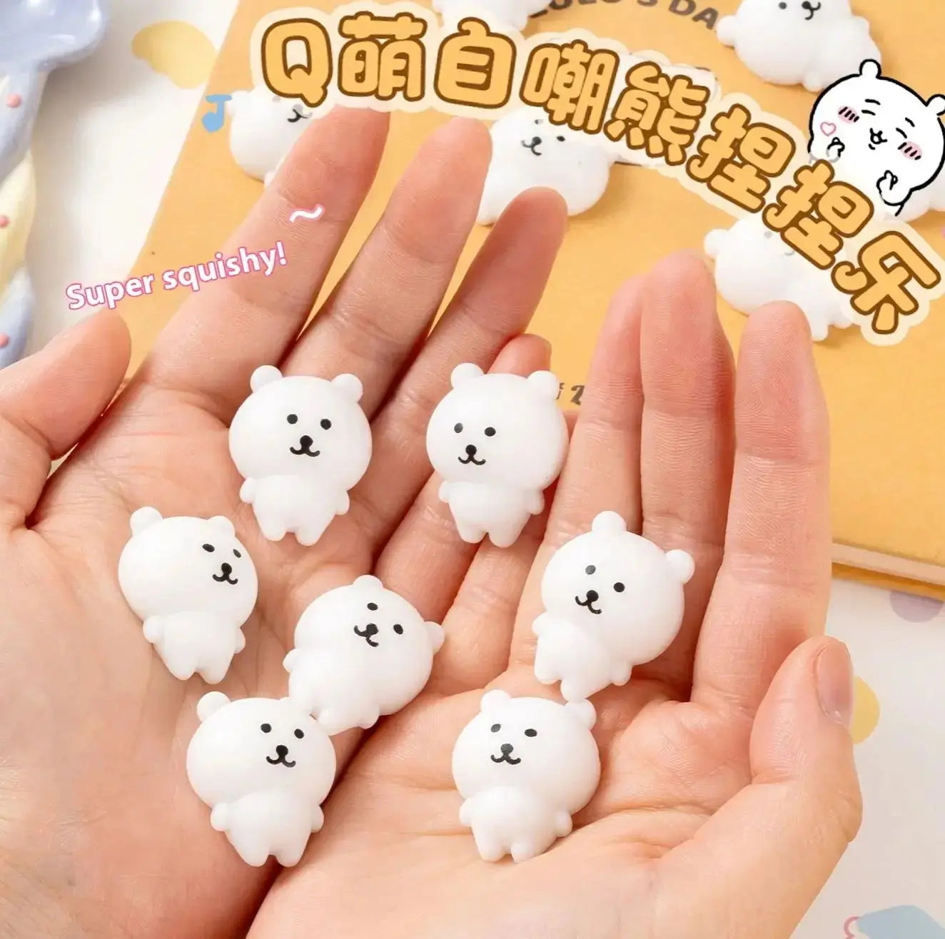 Self Deprecating Bear Pinch Toy Cute Little Nose Ga Squishy Squeeze Soft Stress Relief Sensory Decompression Pocket  Kids Gift