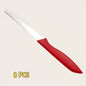 Serrated Steak Knife, Stainless Steel Steak Knife With Pointed Tail Plastic Handle, Multifunctional Kitchen Bread Dessert Knife