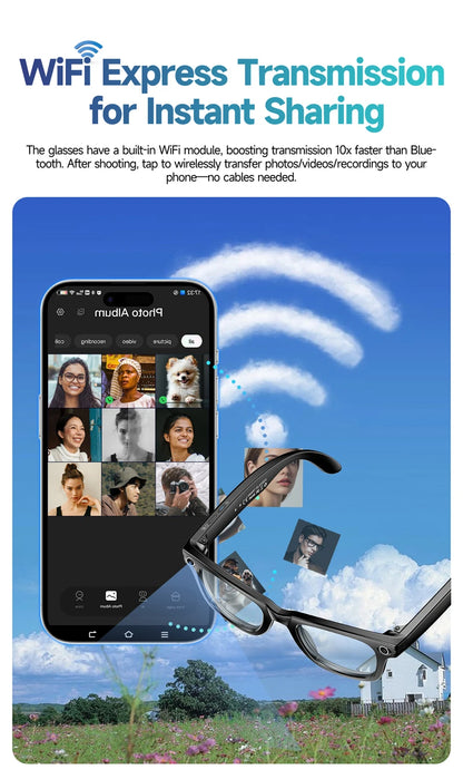 4K 800W Camera AI Glasses Color-Changing Smart Translation Glasses Photo Video Recording Waterproof Call Smart Sunglasses