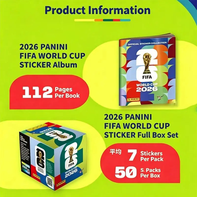 Genuine 2026 FIFA World Cup Panini Original Stickers International Version Rare Collection Football Fan Souvenir Present