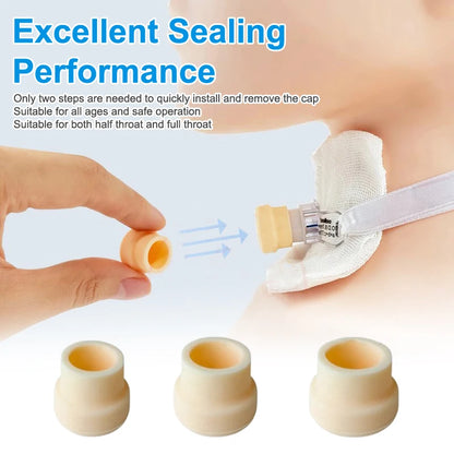 Multiple Sizes Tracheostomy Tube Holder Silicone Plug Reusable Trach Silicone Sleeve Sealing Cap Suitable For Tracheostomy Tube