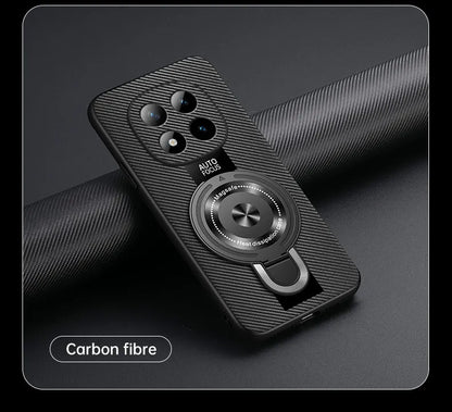 For Xiaomi Redmi Note 15 Pro and Note15 Pro Plus 5G Case Magnetic Holder Silicone PU Leather Plexiglass Premium Back Cover