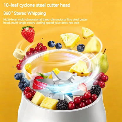 Portable USB Rechargeable Juicer 450ml 2 Cups Wireless Blender with Sports Lid, Mini Mixer for Juice Smoothie Shakes Home Use