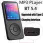 MP3 Player Type-C 32GHiFi Lossless Music Player Student Walkman Swimming Running Riding Built-in Speaker Support FM Radio E-Book