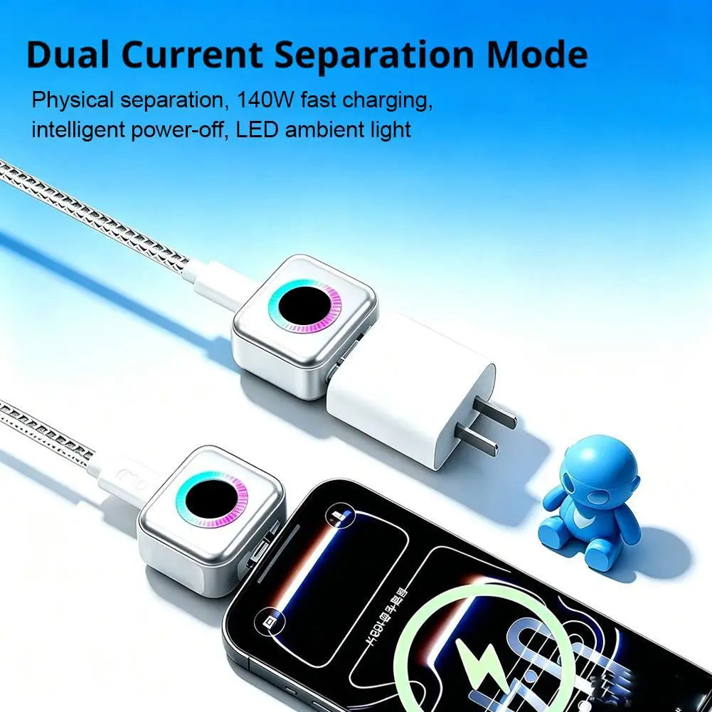 Mart Auto Stop Charging Separator AI Recognition Fully Charged Automatic Cut Off Device USB Charging Safety Protector Adapter