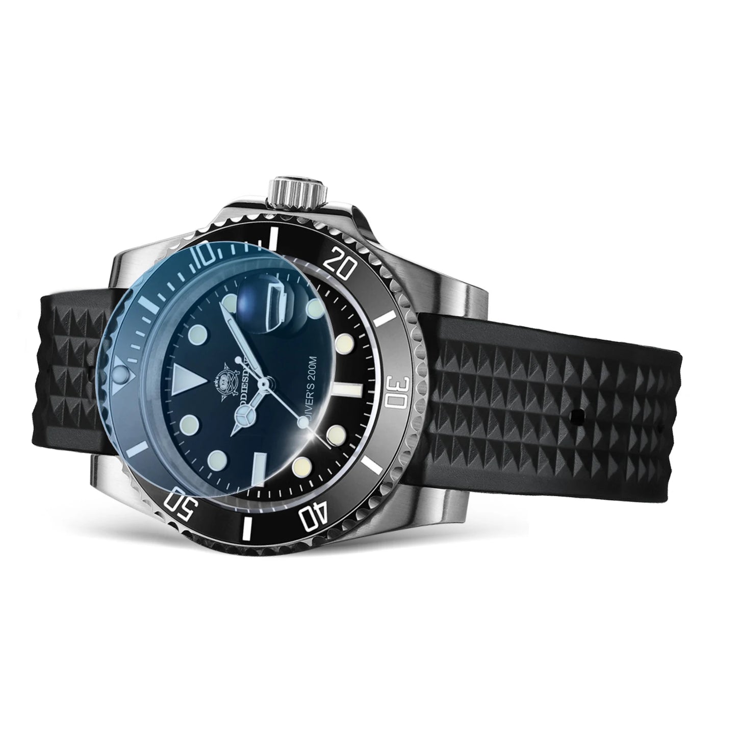 ADDIESDIVE MY-H3-2 Men's Dive Quartz Watch 41mm Fashion Stainless Steel Wristwatch 200M Calendar Display Luminous Watches ForMen