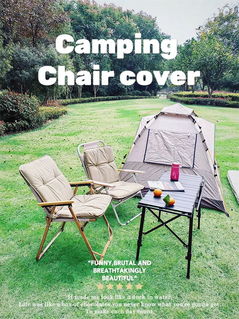 Lohascamping Camping Winter Chair Cover Seat Cushion 5CM Thick Camping Warm Chair Cusion Pads Relaxation Comfortable Chair Cush