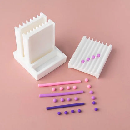 2-in-1 Rubbing Strip Soft Ball Mold Pottery Hand Rolling Shaping Maker for Clay Bead DIY Jewelry Earring Handmade Craft Supplies