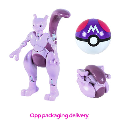 Pokemon ball deform Figure Pikachu Charizard Venusaur Blastoise Gyarados Solgaleo Lunala Action Figurine pokeball poke child Toy