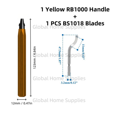 Deburring Tool Set RB1000 with Swivel Blades 1 or 11 PCS BS1010 BS1018 BK3010 BS3010 Metal Handle Deburr Tool Edge Burr Remove