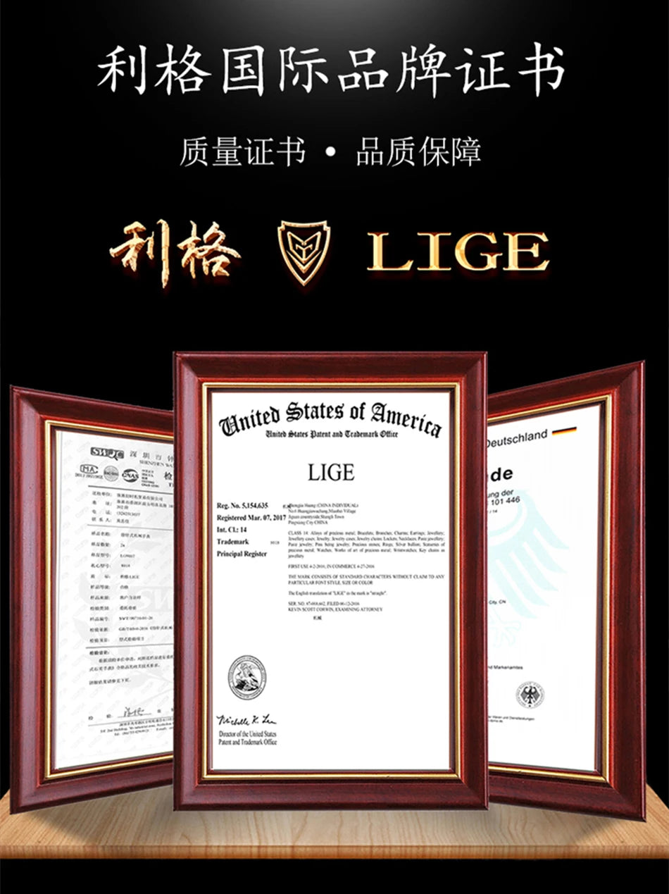 LIGE Military Watch For Men Fashion Business Watch Men Casual Leather Sport Waterproof Men's Quartz Wristwatches Reloj Hombre