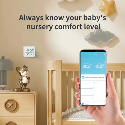 Tuya Temperature And Humidity Sensor 2.4G WiFi Smart Life App Remote Detecte Support Alexa Google Home
