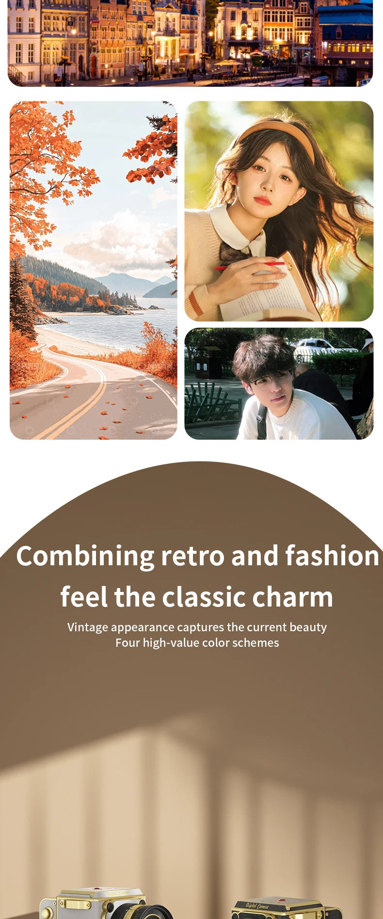 4K Retro Digital Camera 64MP Ultra Clear Pixels 16X Zoom 20 HD Screen Portable CCD Vintage Camera For Beginners And Students