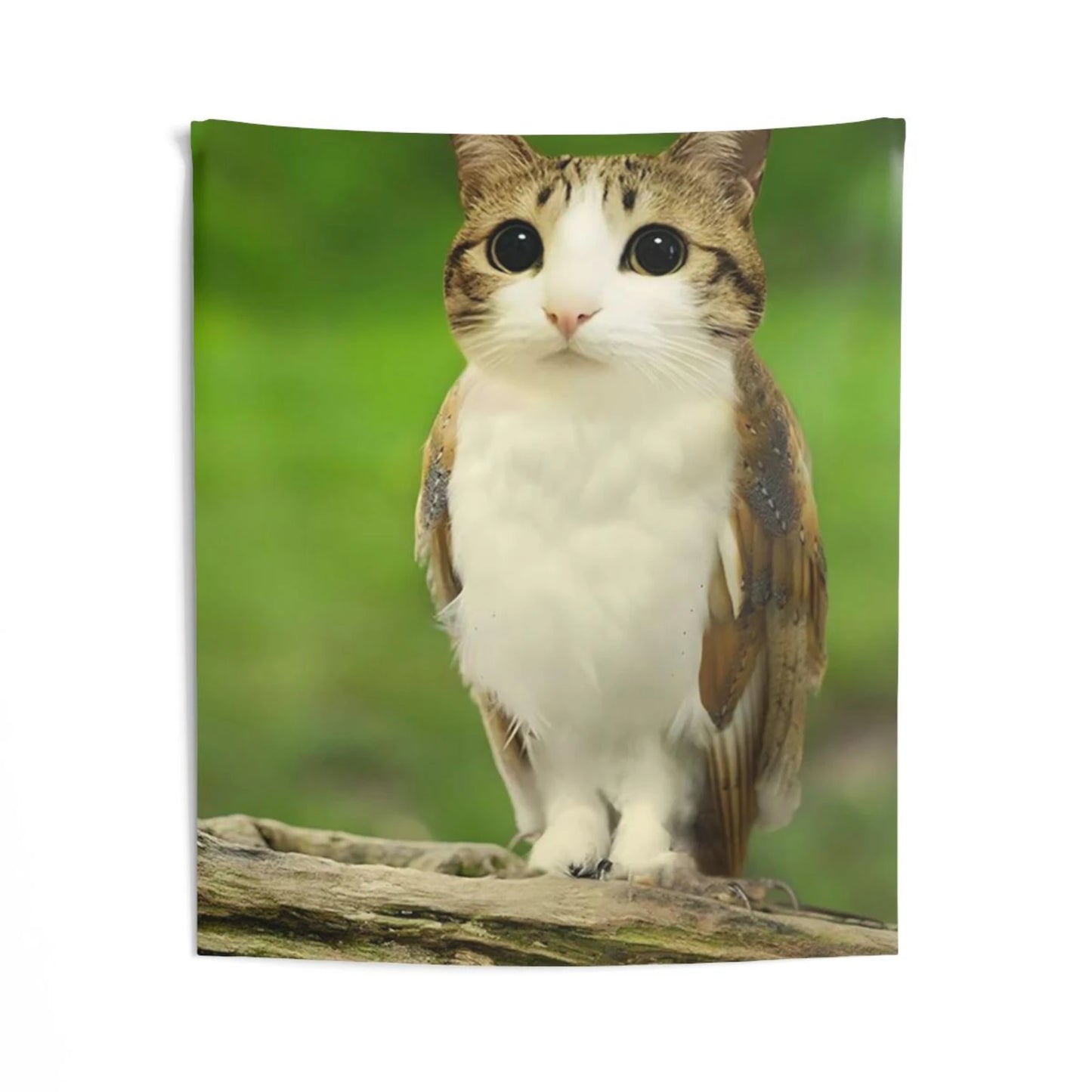 Meowl Cat Owl Funny Meme Tapestry Bedroom Wall Hanging Fabric Living Room Home Dorm Decor Art Home Decor