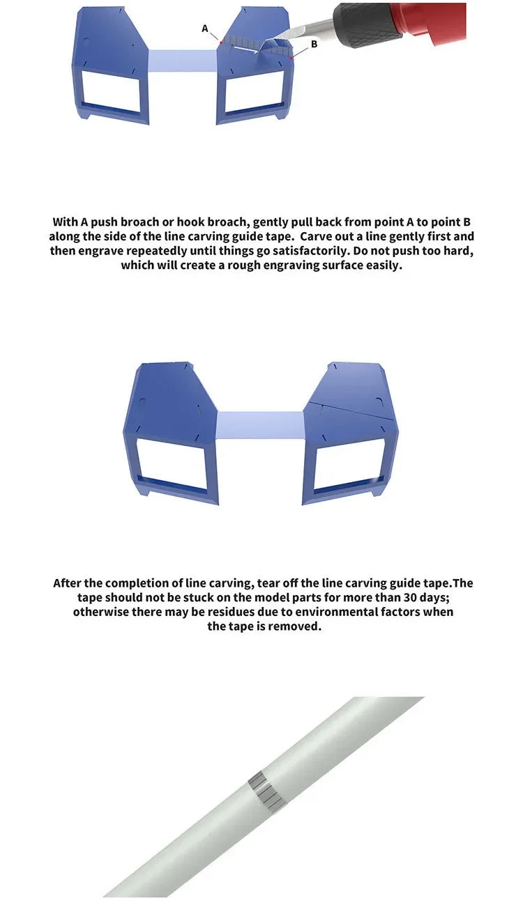 DSPIAE CG Series Carving Guide Tape for Gundam Model Building Tools Carving Hard Edge Tape Model Plastic DIY Hobby Craft Tools