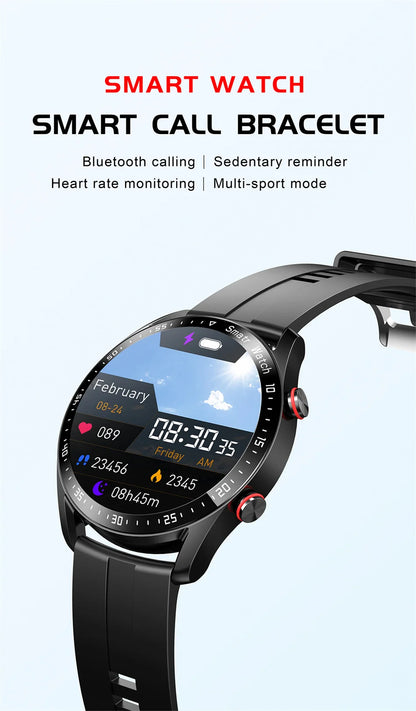 2026 NEW 1.5 inch Smart Watch Men Bluetooth Call Heart Rate ECG Health Fitness Sports Watch Waterproof Business Man Smartwatch