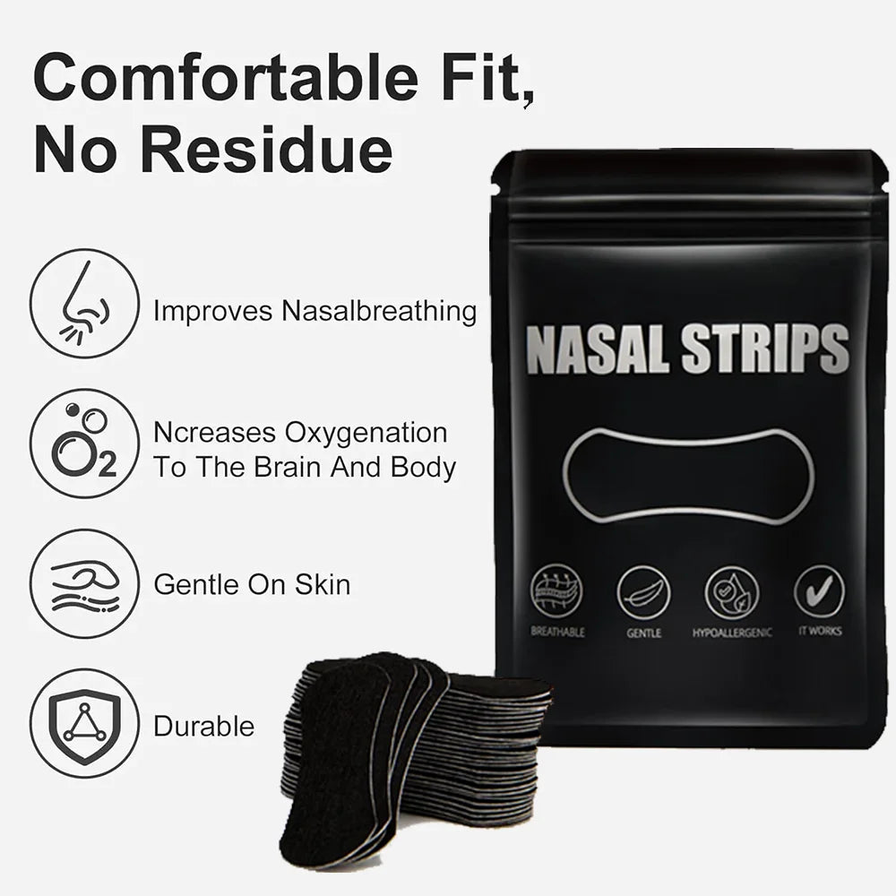 30/60/90/150/300Pcs Sleep Nasal Strips Set Anti Snoring Nose Strips Breathable Comfortable Improve Breathe Nose Patch Sleep Aid