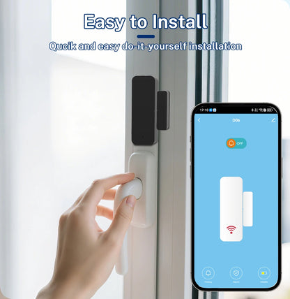 Tuya Zigbee WiFi Door Window Sensor Magnetic Security Smart Life Alexa Google Home Yandex
