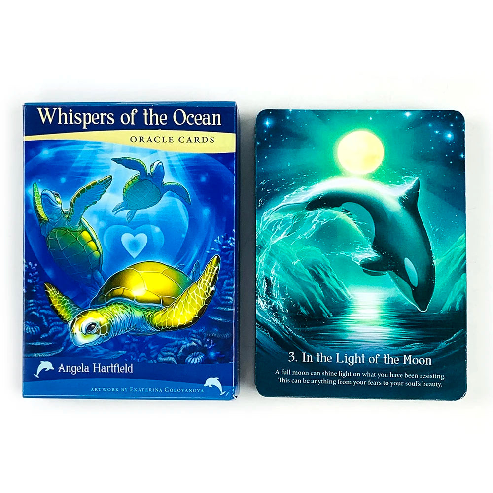 Whispers Of The Ocean Oracle Cards Fate Divination Board Game Party Games,Perfect For Spiritual Guidance & Collectors