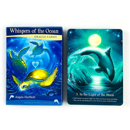 Whispers Of The Ocean Oracle Cards Fate Divination Board Game Party Games,Perfect For Spiritual Guidance & Collectors