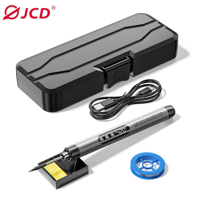 USB Electric Soldering Iron Kit 8W Mini Portable Professional Pen LED Smart 1000mAh Iron Rapid Heating DIY Welding Solder Tools