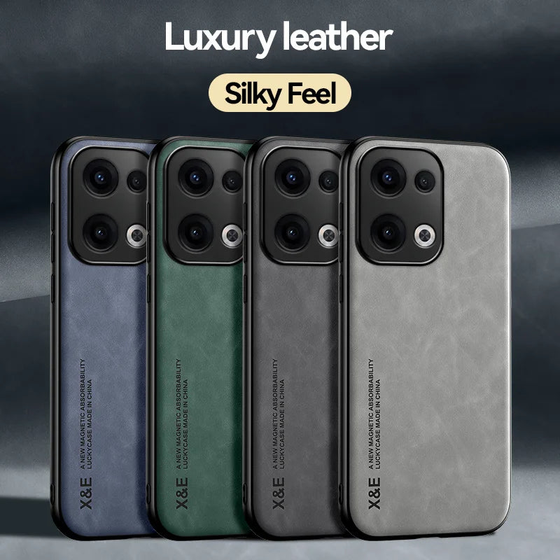 Funda For Oppo Reno 13 Pro 13F 4G 5G Case Car Magnetic Holder Leather Phone Case for Reno13 13pro 5G Soft Frame Shockproof Cover