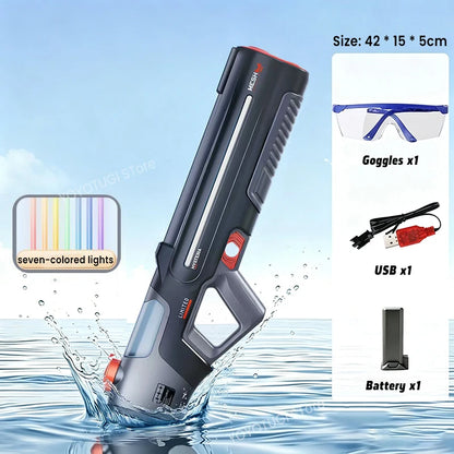 Pulse Glare Electric Water Gun Toy Automatic Water Suction Large Capacity High Pressure Powerful Adult Water Toy Gift