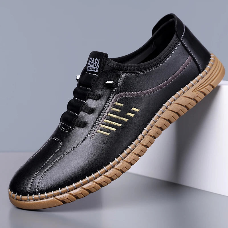 Men's Slip-on Loafers Fashion Comfortable Soft Sole Casual Shoes Breathable Anti-slip Outdoor Driving Men Shoes-WC2517