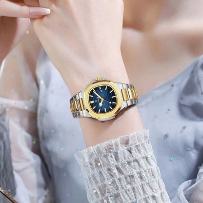 POEDAGAR Fashion Square Watches For Woman Waterproof Luminous Date Ladies Watch Stainless Steel Luxury Quartz Women's Wristwatch