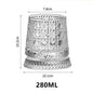 280ML Rotating Whiskey Glass Creative Crystal Premium Beer Cup Str Relief Liquor Cup With Base Straight Drink Mold Wine Glass