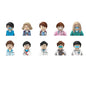 City Career 3D Building Block Dolls Toys Cartoon Character Models Mini Action Figures Educational Toys Children's Gifts
