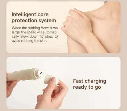 DOCO Electric Shower Brush Foot trimmer Multi functional Back Rubbing Massage Body Rubbing Towel Long handled Back Brushing Tool