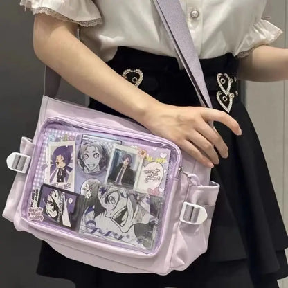 Daily Versatile Y2k Ulzzang Ita Bag One Shoulder Class Crossbody School Bag Harajuku Girls' Large Capacity Casual Itabag