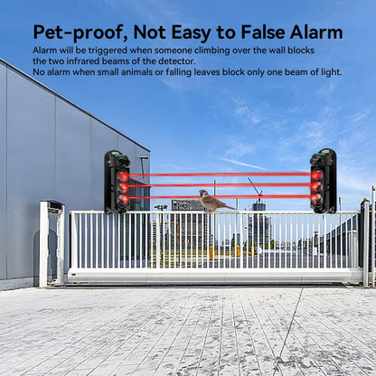 Meian Focus Wired Dual/Triple Infrared Beam Sensor, IP65 Waterproof Infrared Barrier Detector,  Infrared Barrier for Villa Farm