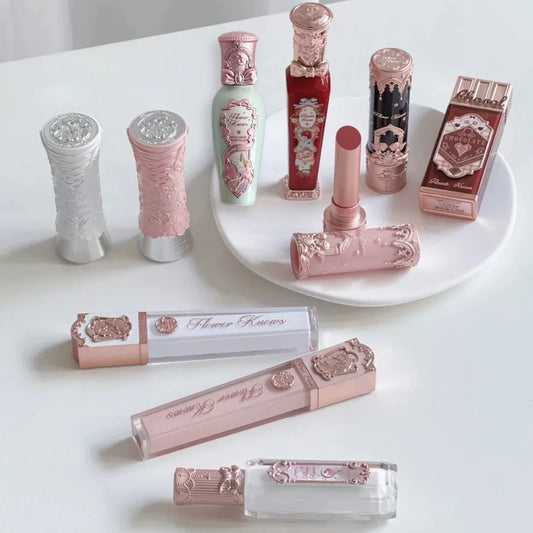 Flower Knows Full Collection Lip Gloss Tinted Lip Oil Vegan Hydrating Lip Makeup for Women Girls Non Sticky Moisturizing Shine