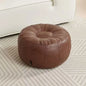 New PU Leather Unstuffed Storage Leg Bench Need to Fill Clothes Round Storage Pouf Minimalist Nordic Sofa Footstool Living Room