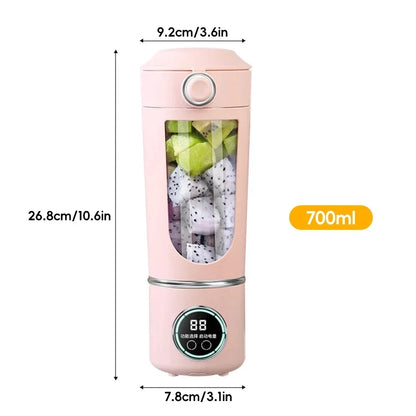 Stainless Steel Electric Blenders 700ml Juice Maker Blender 12 Leaves Strong BPA-free Smoothies/Ice Fruits/Nuts Blender Bottle
