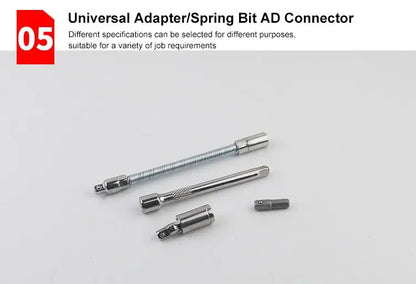 46pcs Drive Ratchet Torque Wrench Combo Auto Repairing Set Mechanic Tool Car Repair Tool Kit 1/4-Inch Socket Set Car Repair Tool