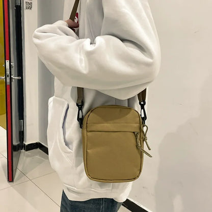 Men’s Women Small Crossbody Shoulder Bag, Lightweight Casual Sling Bag with Multi Zipper Pockets for Travel, Work, Daily Use