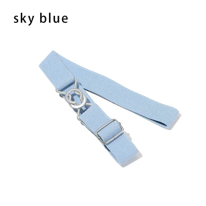 1PC Fashion Adjustable Children Elastic Belts Wide Candy Color Waist Belt Stretch Canvas Belt For Jeans Pants Kids Casual Belts