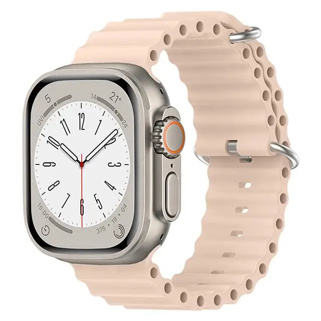 Ocean Strap for apple watch Band 44mm 40mm 45mm 41mm 49mm 46mm silicone correas bracelet iWatch series 7 5 6 3 se 8 Ultra 2 9 10