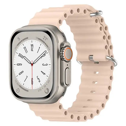 Ocean Strap for apple watch Band 44mm 40mm 45mm 41mm 49mm 46mm silicone correas bracelet iWatch series 7 5 6 3 se 8 Ultra 2 9 10