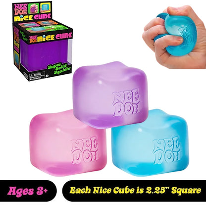 Nee Doh Nice Cube Sensory Stress Reliever Fidget Tool for Anxiety & Focus Desk Sensory Cube for Adults & Kids