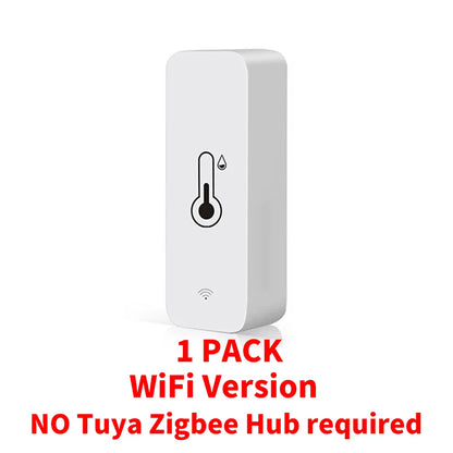 Tuya Zigbee WiFi Smart Temperature And Humidity Sensor Battery Powered ZigBee Smart Home Security Work With Alexa Google Home