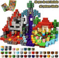 Magnetic Building Blocks Mine World Magnetic Forest Ender Lava  Construction Brick Cube STEM Toy Set Gift for Boy Girl Children