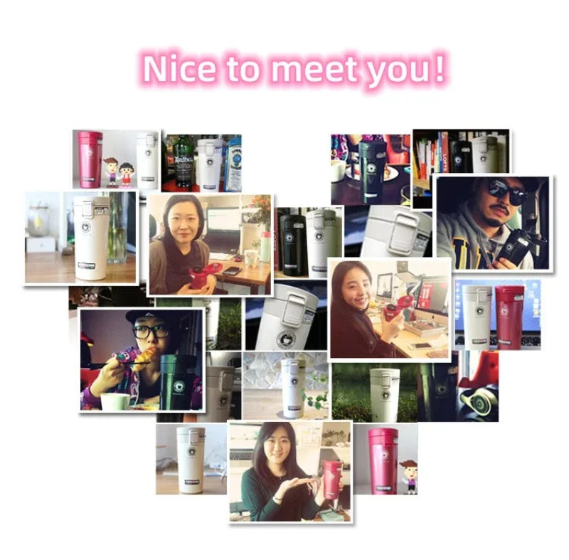 0.5L Thermal Mug Double Wall 304 Stainless Steel Coffee Cup Vacuum Flask Thermos Water Bottle Tea Coffee Leak-proof Thermos Mug