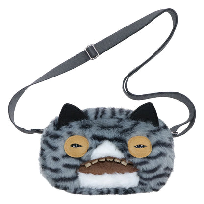 Fuggler Original ALLEY CATS Plush Bag Big Head Ugly Tooth Monster Crossbody Furry Funk Purse Backpack Wallet Storage BagGift