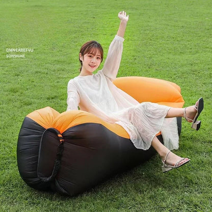 2024Trend Outdoor Products Fast Infaltable Air Sofa Bed Good Quality Sleeping Bag Inflatable Air Bag Lazy bagBeach Sofa 240*70cm