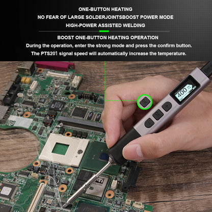 PTS201 PD 100W Soldering Iron Portable Solder Station PID Temperature Control for Electronic DIY Repair